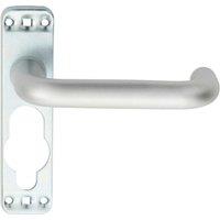 Loops PAIR Safety Lever on Inner Backplate 152mm Door Handle Satin Aluminium