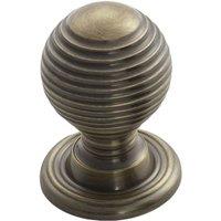Loops Textured Reeded Ball Cupboard Door Knob 23mm Dia Florentine Bronze Handle