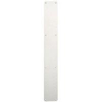 Loops Plain Door Finger Plate 650 x 75mm Bright Stainless Steel Push Plate in Metallics