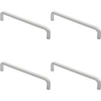 Loops 4x Rounded D Shaped Bar Handle 300 x 19mm Diameter Satin Anodised Aluminium