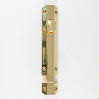Loops Surface Mounted Flat Sliding Door Bolt Lock 253 x 36mm Polished Brass in Metallics