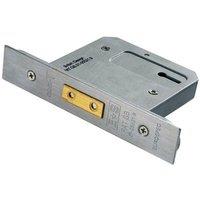 Loops 76mm Euro Profile 5 Lever Deadlock Satin Stainless Steel Door Security Latch in Metallics