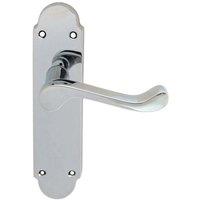 Loops PAIR Victorian Upturned Handle on Latch Backplate 170 x 42mm Polished Chrome