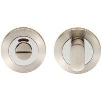 Loops Round Thumbturn Lock & Release Concealed Fix Rose Polished Satin Steel in Metallics