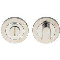 Loops Round Thumbturn Lock & Release Concealed Fix Rose Bright Stainless Steel in Metallics