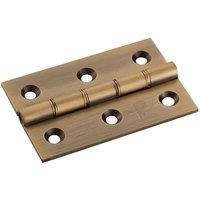 Loops PAIR 76 x 50 x 2.5mm Brass Washered Butt Hinge Antique Bronze Internal Door in Metallics