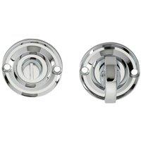 Loops Small Bathroom Thumbturn Lock & Release Handle 67mm Spindle Polished Chrome