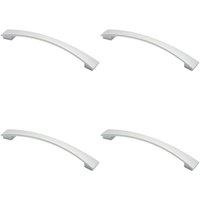 Loops 4x Curved Bow Pull Handle 218.5 x 26mm 192mm Fixing Centres Polished Chrome