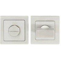 Loops Thumbturn Lock & Release Handle Concealed Fix Square Rose Satin Steel in Metallics