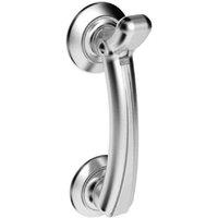 Loops Victorian Bow Door Knocker on Rose 95mm Fixing Centres Satin Chrome
