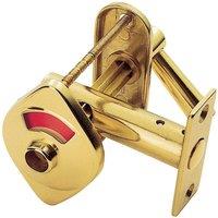 Loops Bathroom Indicator Bolt with Emergency Release Polished Brass 57mm X 20mm in Metallics