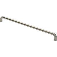 Loops Round D Bar Pull Handle 22mm Dia 600mm Fixing Centres Satin Stainless Steel in Metallics