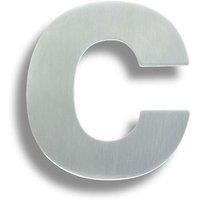 Loops Satin Steel Door Letter C - 89mm Height 2mm Depth Front Door Letter Plaque in Metallics