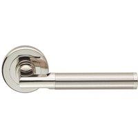 Loops PAIR Sectional Round Bar with Mitred Corner Concealed Fix Polished Satin Nickel in Metallics