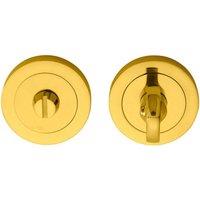 Loops Thumbturn Lock & Release Handle Concealed Fix 80mm Spindle Polished Brass in Metallics