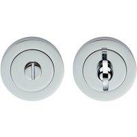 Loops Thumbturn Lock & Release Handle 50mm Diameter Round Rose Polished Chrome
