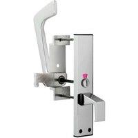 Loops Dual Handed Disabled Toilet Handle Set DDA Compliant Polished Anodised Aluminium