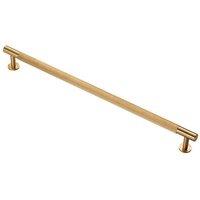 Loops Lined Bar Door Pull Handle - 370mm x 13mm - 320mm Centres - Satin Brass in Metallics