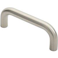 Loops Round D Bar Pull Handle 169 x 19mm 150mm Fixing Centres Satin Stainless Steel in Metallics