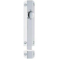 Loops Surface Mounted Flat Sliding Door Bolt Lock 202 x 36mm Polished Chrome