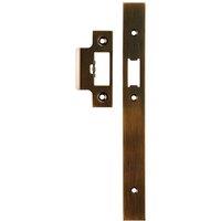 Loops Forend Strike & Fixing Pack Suitable for DIN Security Latch Antique Brass in Metallics