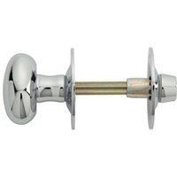 Loops Oval Thumbturn Lock With Coin Release Handle On 36mm Rose Polished Chrome