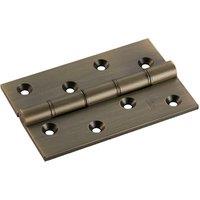 Loops PAIR 102 x 67 x 4mm Brass Washered Butt Hinge Antique Brass Internal Door in Metallics