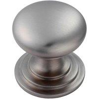 Loops Victorian Round Cupboard Door Knob 42mm Dia Stainless Steel Cabinet Handle in Metallics