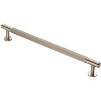 Loops Lined Bar Door Pull Handle - 274mm x 13mm - 224mm Centres - Satin Nickel in Metallics