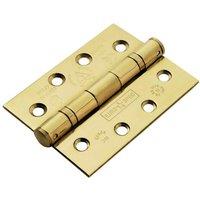 Loops PAIR 102 x 76 x 3mm Ball Bearing Hinge Stainless Brass Interior Door in Metallics