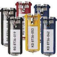 Durable Key Clips Organisational Label Hooks - 24 Pack - Assorted