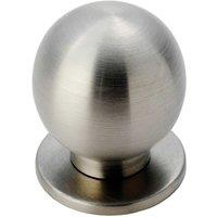 Loops Small Solid Ball Cupboard Door Knob 25mm Dia Stainless Steel Cabinet Handle in Metallics