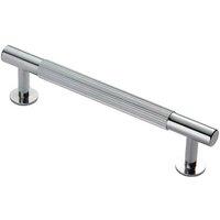 Loops Lined Bar Door Pull Handle - 158mm x 13mm - 128mm Centres - Polished Chrome
