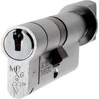 Loops 70mm EURO Cylinder & Thumbturn Lock Keyed to Differ 6 Pin Satin Chrome