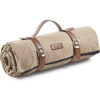 VonShef Small Waterproof Outdoor Picnic Blanket in Beige