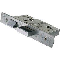 Loops 64mm 5 Lever BS Rated Sashlock Square Forend Satin Steel Door Latch in Metallics
