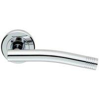 Loops PAIR Round Bar Handle with Arch Concealed Fix Round Rose Polished Chrome