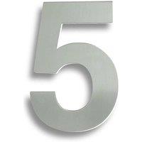 Loops 178mm Front Door Numerals '5' 150mm Fixing Centres Satin Stainless Steel in Metallics