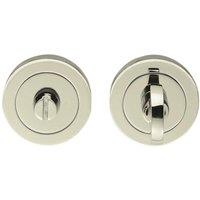Loops Thumbturn Lock & Release Handle Beveled Edged Rose Polished Nickel in Metallics