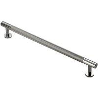 Loops Knurled Bar Door Pull Handle - 274mm x 13mm - 224mm Centres - Polished Chrome