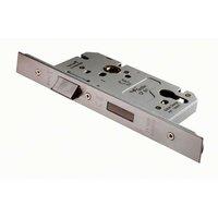 Loops Architectural DIN Euro Profile Sashlock Square Forend Satin Stainless Steel in Metallics