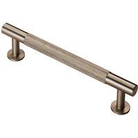 Loops Knurled Bar Door Pull Handle 158 x 13mm 128mm Fixing Centres Satin Nickel in Metallics