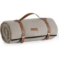 VonShef 8 Person Waterproof Picnic Blanket in Beige | Size: Large
