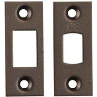 Loops Forend Strike & Fixing Pack Suitable for Tubular Deadbolt Matt Bronze