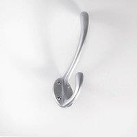 Loops Heavyweight One Piece Hat & Coat Hook 76mm Projection Satin Chrome