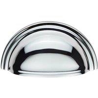 Loops Victorian Cup Pull Handle Polished Chrome 92 x 46mm 76mm Fixing Centres