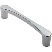 Loops Curved D Shape Pull Handle 181 x 20mm 160mm Fixing Centres Polished Chrome