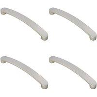 Loops 4x Flat Fronted Bow Pull Handle 179 x 19mm 160mm Fixing Centres Satin Nickel in Metallics