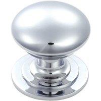 Loops Victorian Round Cupboard Door Knob 50mm Dia Polished Chrome Cabinet Handle