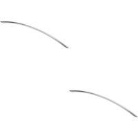 Loops 2x Curved Bow Cabinet Pull Handle 408 x 10mm 352mm Fixing Centres Chrome